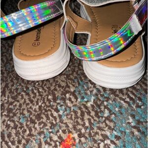 Kensie Girl Silver Sparkly sandals